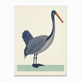 Pelican Illustration Bird Canvas Print