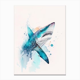 Sand Tiger Shark Watercolour Canvas Print