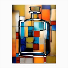 Stained Glass Bottle (1) Canvas Print