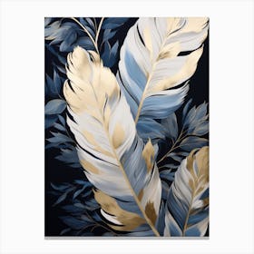 Blue Feathers Canvas Print