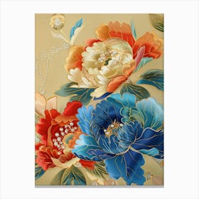 Japanese Flower Painting 6 Canvas Print