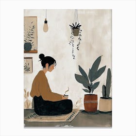 Meditation, Hygge Canvas Print