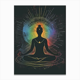 Meditating Woman 12 Canvas Print