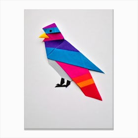 Snowy Owl Origami Bird Canvas Print