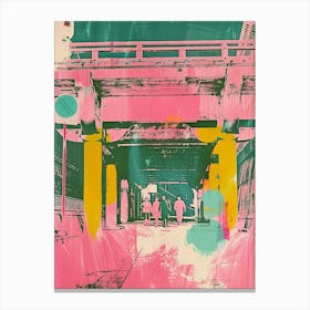  Naoshima Japan Retro Duotone Silkscreen 1 Canvas Print