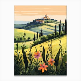 Tuscany, Flower Collage 3 Canvas Print