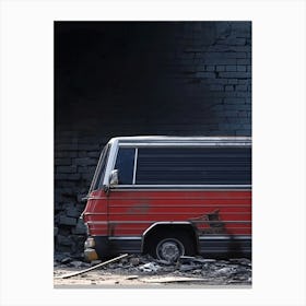 Van In Ruins Canvas Print