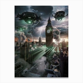 Big Ben Alien Invasion Canvas Print