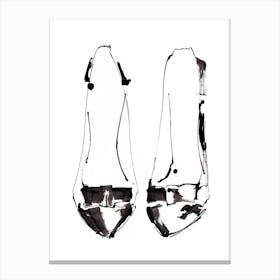Classic Black Heels Canvas Print