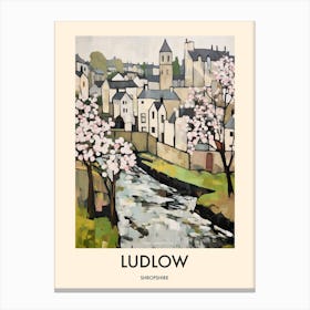 Ludlow (Shropshire) Painting 1 Travel Poster Canvas Print