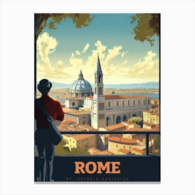 Italy Rome Travel St Peters Basilica Canvas Print