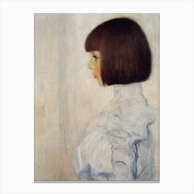 Helene Klint Girl In A White Dress Canvas Print