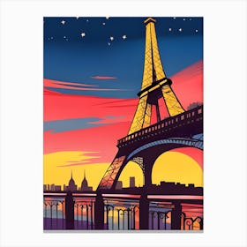 Paris At Sunset Canvas Print