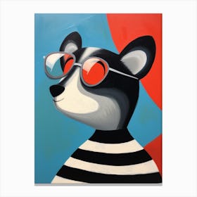 Little Lemur 3 Wearing Sunglasses Canvas Print