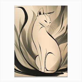 White Cat 2 Canvas Print