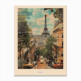 Kitsch Paris Poster 2 Canvas Print