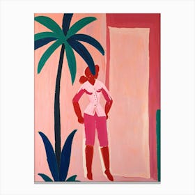 Woman In Pink Canvas Print