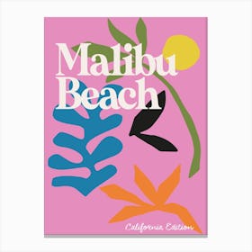 Malibu Beach Abstract Canvas Print