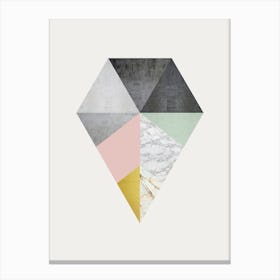 Gray and gold geometric 2 Canvas Print