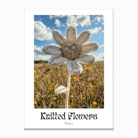Knitted Flowers Daisy 4 Canvas Print