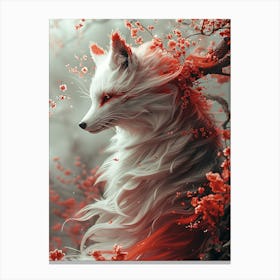 Beautiful Fantasy White Fox 6 Canvas Print