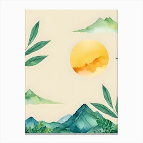 Watercolor Landscape Painting 5 Canvas Print