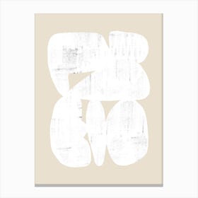 Bold Shapes 1 White Canvas Print