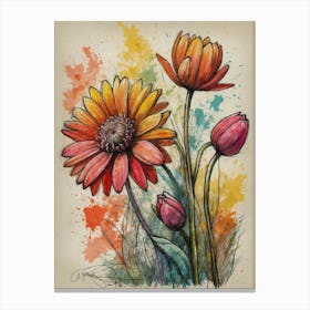 Gerbera Daisies Canvas Print