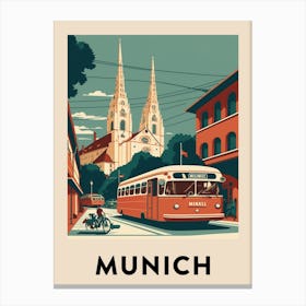 Munich 2 Vintage Travel Poster Canvas Print
