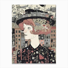 Woman in Amsterdam Canvas Print