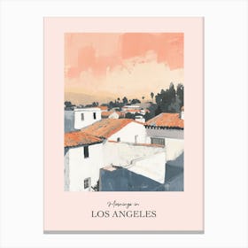 Mornings In Los Angeles Rooftops Morning Skyline 4 Canvas Print