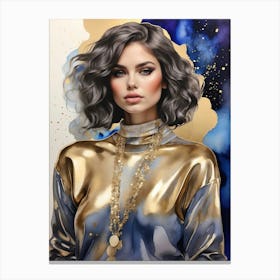 Woman In Gold Canvas Print