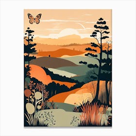 Butterfly Landscape Sunrise II Canvas Print