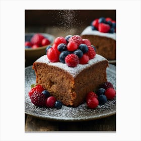 Cake With Berries 1 Canvas Print