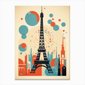 Paris Eiffel Tower poster 2 Canvas Print