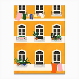 Yellow House Lisbon  Canvas Print