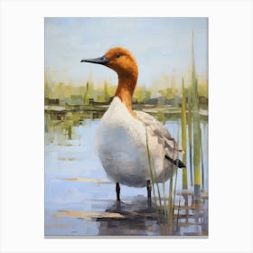 Bird Painting Canvasback 2 Canvas Print