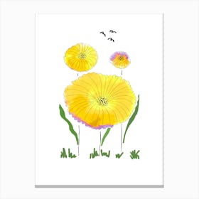 Yellow Poppies Canvas Print