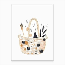 Basket Painting Canvas Print