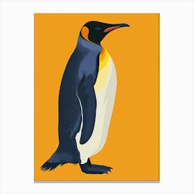 Emperor Penguin Oamaru Blue Penguin Colony Minimalist Illustration 1 Canvas Print