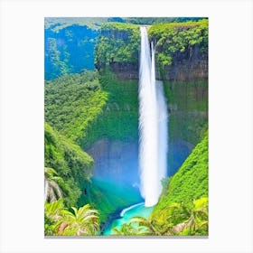 Manawaiopuna Falls, United States Majestic, Beautiful & Classic Canvas Print