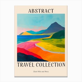 Abstract Travel Collection Poster Saint Kitts And Nevis 4 Canvas Print