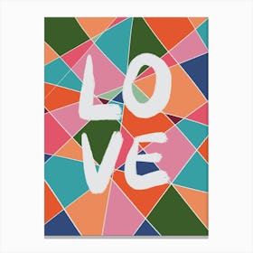 Graphic colorful love Canvas Print