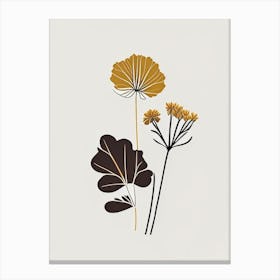 Coltsfoot Spices And Herbs Retro Minimal 1 Canvas Print