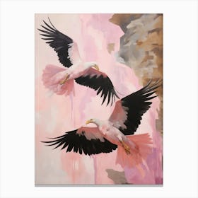 Pink Ethereal Bird Painting California Condor 2 Canvas Print