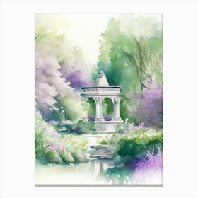 Central Park Conservatory Garden, 1, Usa Pastel Watercolour Canvas Print
