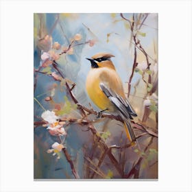 Bird Painting Cedar Waxwing 4 Canvas Print