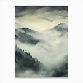 Fog In The Mountains Canvas Print