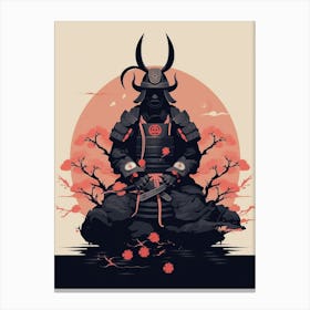 Japanese Samurai Illustration 10 Canvas Print