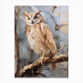 Bird Painting Eastern Screech Owl 1 Canvas Print